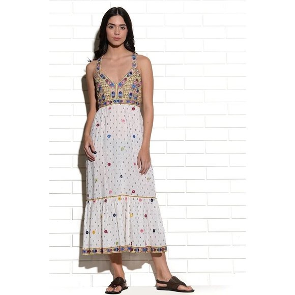 PAYAL PRATAP Anthropologie Norah Midi Dress size 6 - Picture 1 of 11